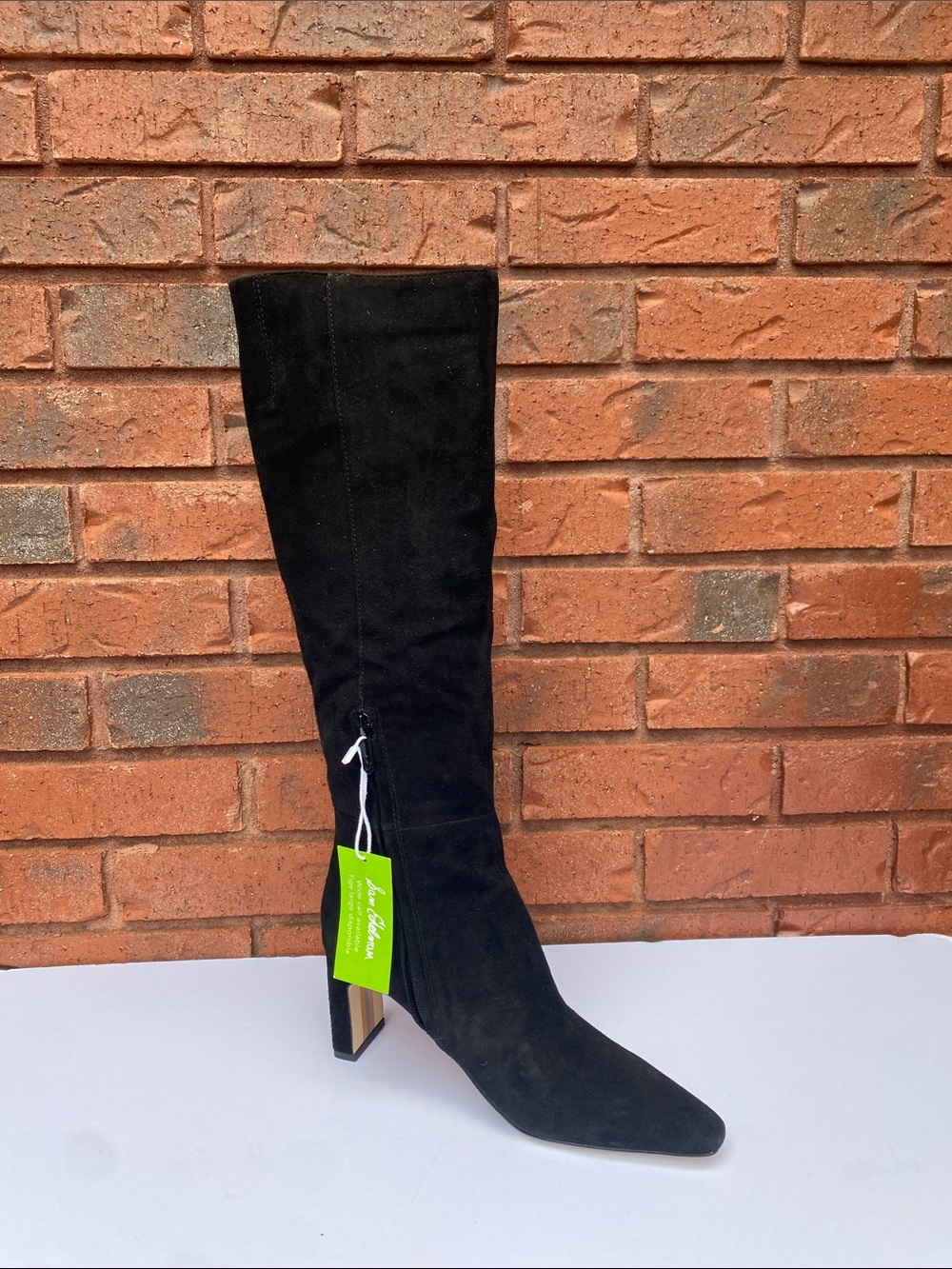 NWT Sam Edelman Black Suede Knee-High Boots 7.5